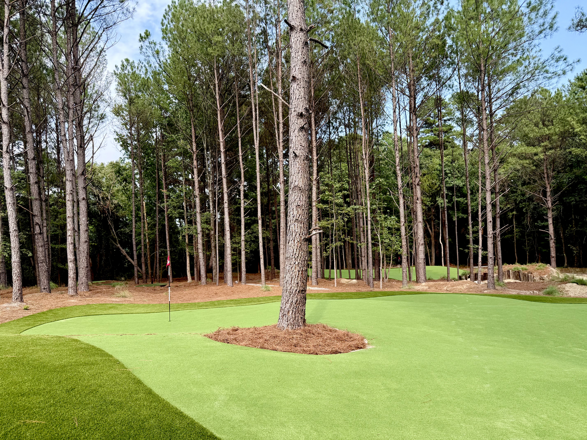 The Matchbox includes holes with trees growing from its greens.